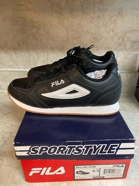 Fila Black and White Retro Style Sneakers